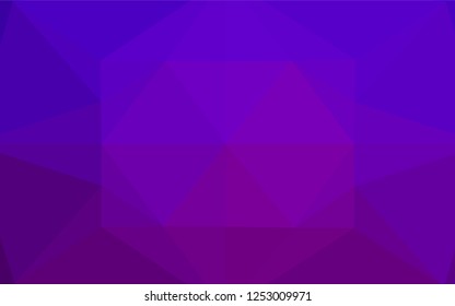 Light Purple vector abstract polygonal layout. Shining illustration, which consist of triangles. The best triangular design for your business.