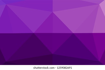 Light Purple vector abstract polygonal cover. Creative illustration in halftone style with gradient. A completely new template for your business design.