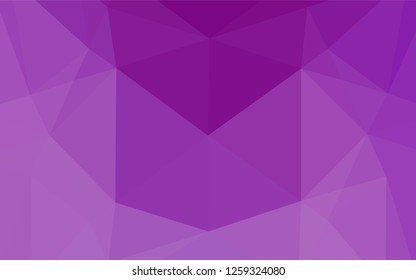Light Purple vector abstract polygonal layout. Geometric illustration in Origami style with gradient.  The template can be used as a background for cell phones.