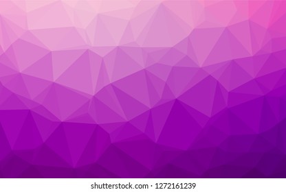 Light Purple vector abstract polygonal texture. Brand new colored illustration in blurry style with gradient. A completely new design for your business.
