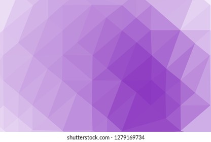 Light Purple vector abstract polygonal cover. Shining illustration, which consist of triangles. Template for your brand book.
