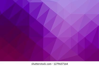 Light Purple vector abstract polygonal texture. Glitter abstract illustration with an elegant design. Brand new style for your business design.