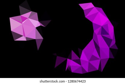 Light Purple vector abstract polygonal cover. Colorful illustration in Origami style with gradient.  Completely new design for your business.