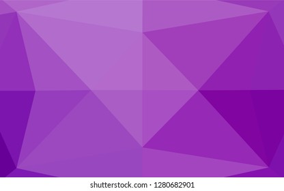 Light Purple vector abstract polygonal cover. Glitter abstract illustration with an elegant design. A completely new template for your business design.