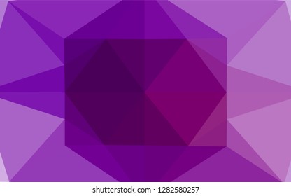 Light Purple vector abstract polygonal texture. Modern geometrical abstract illustration with gradient. A completely new design for your business.