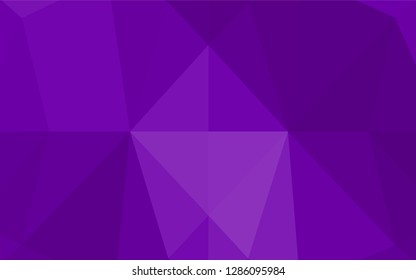 Light Purple vector abstract polygonal texture. Colorful abstract illustration with gradient. The polygonal design can be used for your web site.