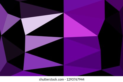 Light Purple vector abstract polygonal cover. Modern geometrical abstract illustration with gradient. Completely new design for your business.