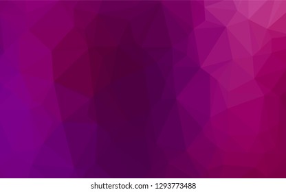 Light Purple vector abstract polygonal texture. Glitter abstract illustration with an elegant design. The best triangular design for your business.