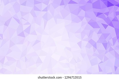 Light Purple vector abstract polygonal pattern. Modern abstract illustration with triangles. Triangular pattern for your design.
