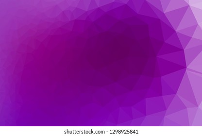 Light Purple vector abstract polygonal texture. Geometric illustration in Origami style with gradient. Completely new design for your business.