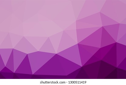 Light Purple vector abstract polygonal texture. Brand new colored illustration in blurry style with gradient. The completely new template can be used for your brand book.