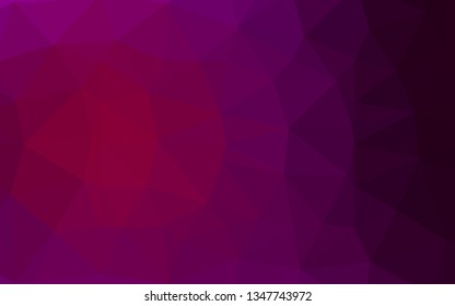 Light Purple vector abstract polygonal layout. Geometric illustration in Origami style with gradient. The best triangular design for your business.