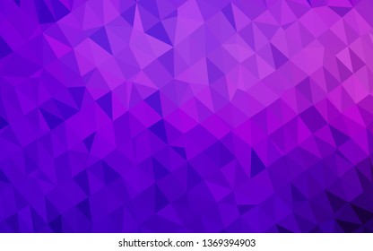 Light Purple vector abstract polygonal texture. Colorful illustration in Origami style with gradient.  Template for a cell phone background.