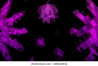Light Purple vector abstract polygonal cover. Colorful illustration in Origami style with gradient.  Elegant pattern for a brand book.