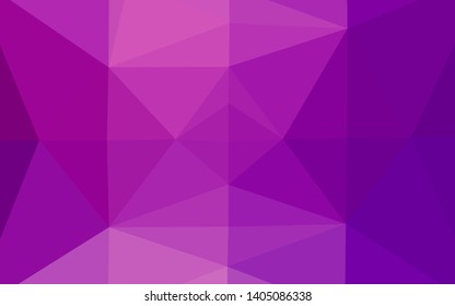 Light Purple vector abstract polygonal texture. Colorful illustration in Origami style with gradient.  Template for a cell phone background.