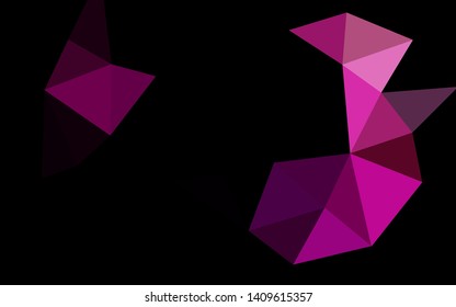 Light Purple vector abstract polygonal cover. Creative illustration in halftone style with gradient. Triangular pattern for your business design.