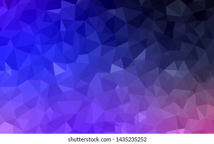 Light Purple vector abstract polygonal template. Triangular geometric sample with gradient.  New template for your brand book.