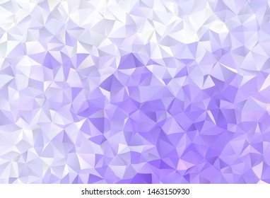 Light Purple vector abstract polygonal background. Shining colorful illustration with triangles. Triangular pattern for your design.