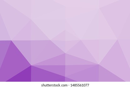 Light Purple vector abstract polygonal texture. Triangular geometric sample with gradient.  Elegant pattern for a brand book.