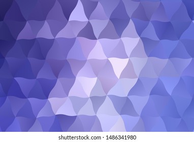 Light Purple vector abstract polygonal background. Triangular geometric sample with gradient.  Template for cell phone's backgrounds.