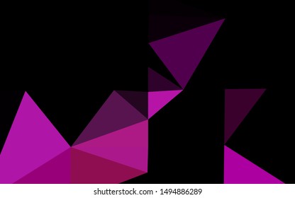 Light Purple vector abstract polygonal texture. A completely new color illustration in a vague style. Template for a cell phone background.