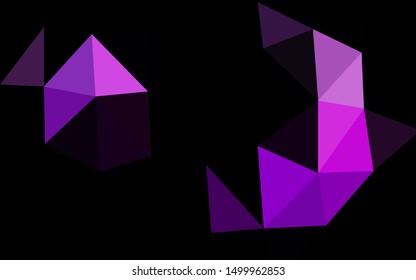 Light Purple vector abstract polygonal layout. A sample with polygonal shapes. New texture for your design.