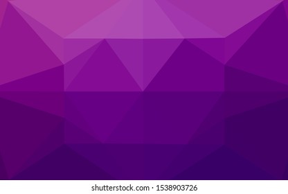 Light Purple vector abstract polygonal texture. Shining illustration, which consist of triangles. A completely new design for your business.