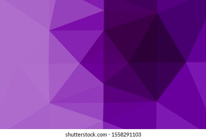 Light Purple vector abstract polygonal layout. Colorful illustration in Origami style with gradient.  Template for your brand book.