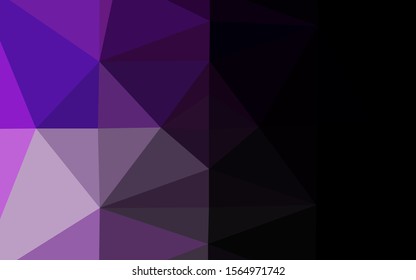 Light Purple vector abstract polygonal cover. Creative illustration in halftone style with gradient. Completely new design for your business.