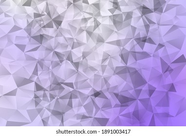 Patrón poligonal abstracto del vector púrpura claro. Ilustración abstracta brillante con triángulos elegantes. Mejor diseño triangular para su negocio.