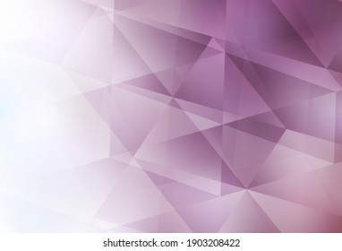 Hellvioletter, abstrakter, polygonaler Hintergrund. Elegante, helle polygonale Illustration mit Farbverlauf. Neuer Stil für Ihr Business-Design.