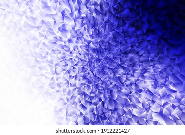 Light Purple vector abstract polygonal template. Shining polygonal illustration, which consist of triangles. Triangular pattern for your design.