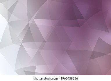 Hellviolettes, abstraktes polygonales Muster. Farbige Illustration im abstrakten Stil mit Dreiecken. Neue Vorlage für Ihr Markenbuch.
