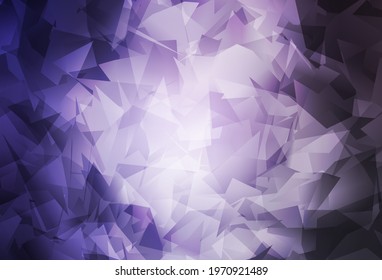 Light Purple vector abstract polygonal template. Elegant bright polygonal illustration with gradient. Polygonal design for your web site.