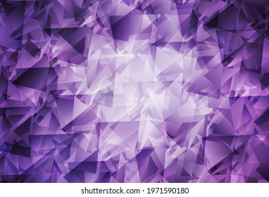 Light Purple vector abstract polygonal pattern. Creative illustration in halftone style with triangles. Template for cell phone's backgrounds.