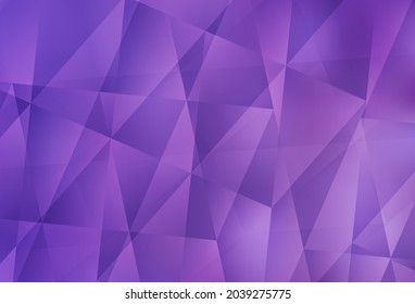 Plantilla poligonal abstracta de vector púrpura claro. Una ilustración de color completamente nueva en un estilo poligonal. Patrón triangular para tu diseño.