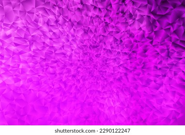Hellvioletter, abstrakter, polygonaler Hintergrund. Abstrakte Illustration mit eleganten Dreiecken. Texturierte Muster für Ihre Hintergründe.