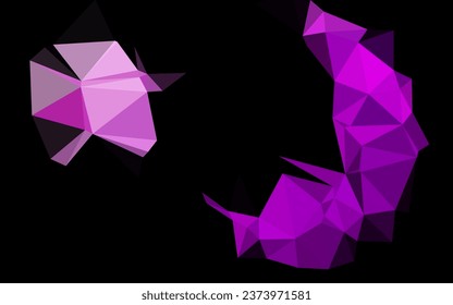Light Purple vector abstract polygonal cover. Brand new colorful illustration in with gradient. New texture for your design.