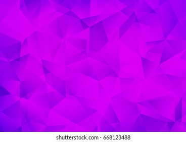 Light Purple vector abstract polygonal template. Creative illustration in halftone style with gradient. Brand-new style for your business design.