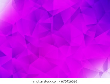 Light Purple vector abstract polygonal pattern. A vague abstract illustration with gradient. The polygonal design can be used for your web site.