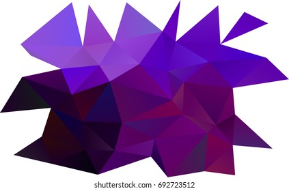 Light Purple vector abstract polygonal pattern. Shining illustration, which consist of triangles. A completely new template for your business design.