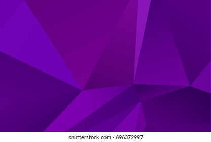 Light Purple vector abstract polygonal template. Triangular geometric sample with gradient.  The textured pattern can be used for background.