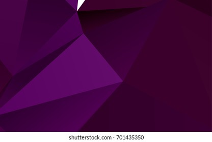 Light Purple vector abstract polygonal template. Colorful illustration in abstract style with gradient. Triangular pattern for your business design.