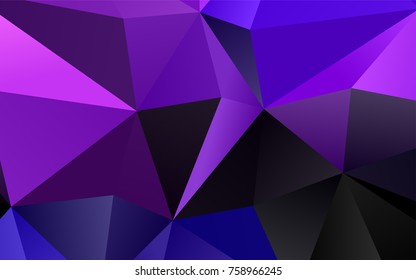 Light Purple vector abstract polygonal background. Glitter abstract illustration with an elegant design. The polygonal design can be used for your web site.