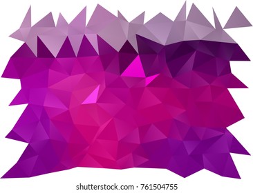 Light Purple vector abstract polygonal template. Shining illustration, which consist of triangles. The template can be used as a background for cell phones.