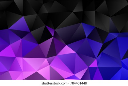 Light Purple vector abstract polygonal template. Shining colored illustration in a brand-new style. A new texture for your design.