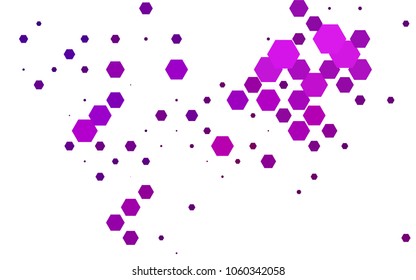 Light Purple vector abstract textured polygonal background. Brand-new blurry hexagonal design. Pattern can be used for background.