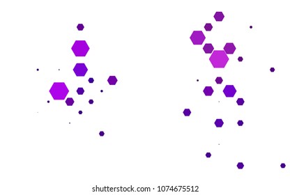 Light Purple vector abstract textured polygonal background. Brand-new blurry hexagonal design. Pattern can be used for background.