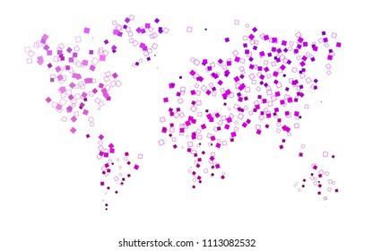 Light Purple vector abstract textured polygonal background. Blurry rectangular design. The pattern with repeating rectangles can be used for background.
