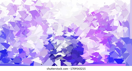 Light purple vector abstract triangle template. Modern abstract illustration with polygonal triangles. Wallpaper for your web apps.